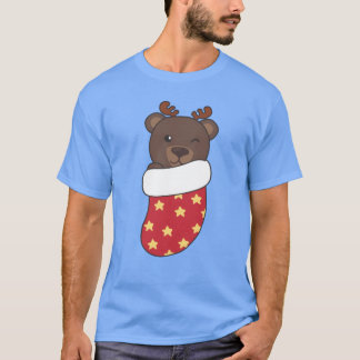 Camiseta Ursos Bonitos Em Meias De Natal Para O Natal