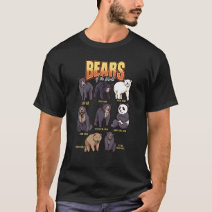 Camiseta Ursos da Bea Animal do Zoo Mundial da Vida Selvage