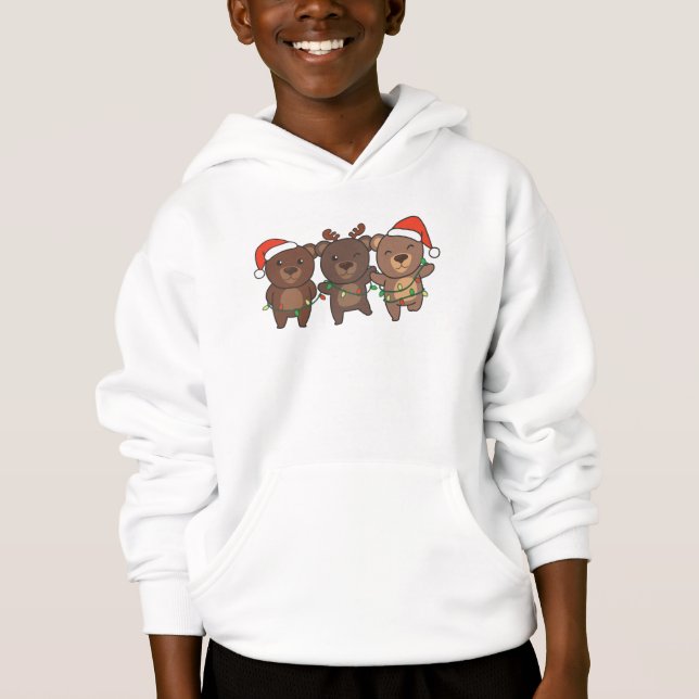 Camiseta Ursos de Natal de Beterraba (Frente)
