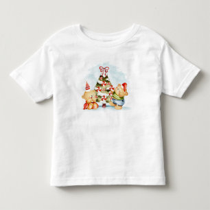 Camiseta Ursos de Natal e Árvores de Natal