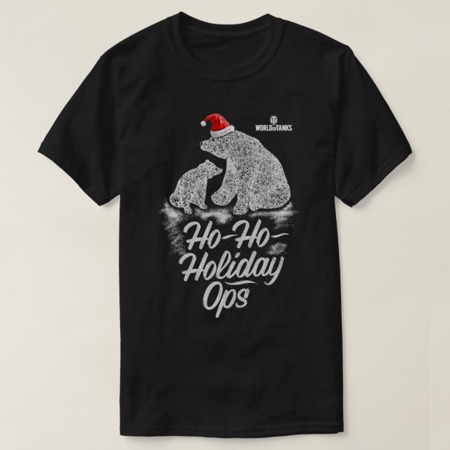 Camiseta Ursos de Ops Ho Ho-Ho de Tanques (Frente do Design)