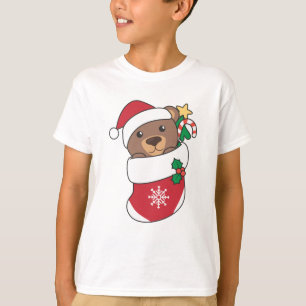 Camiseta Ursos de Porcos de Inverno para Neve de Natal