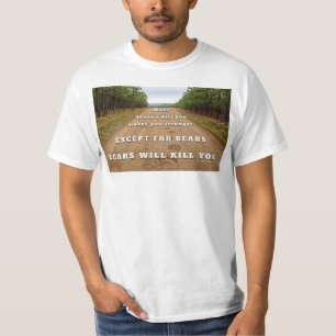 Camiseta Ursos de SlipperyJoe vão te matar impressões de pa