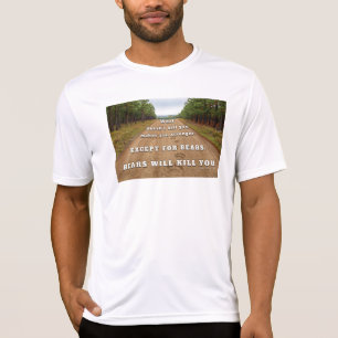 Camiseta Ursos de SlipperyJoe's vão matá-lo impressões de p