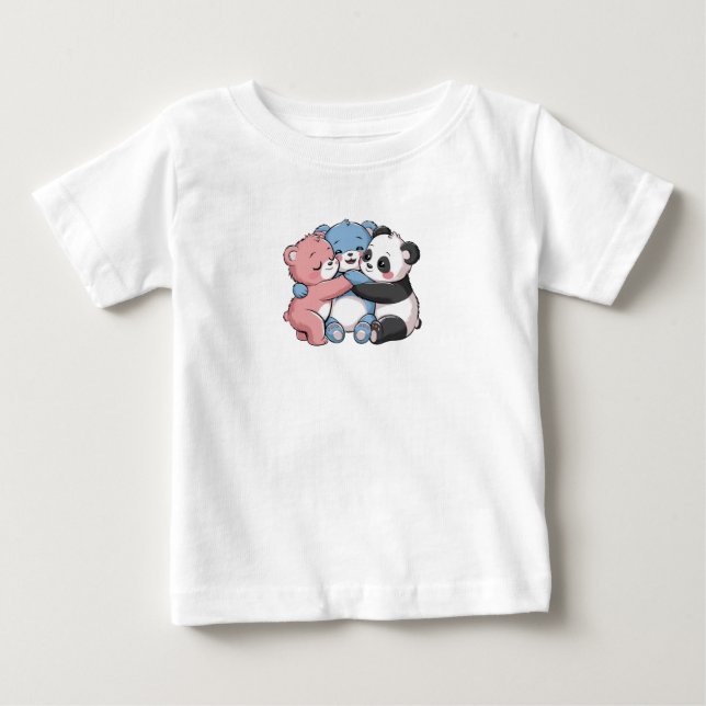 Camiseta Ursos de Teddy Bonitos com Panda (Frente)