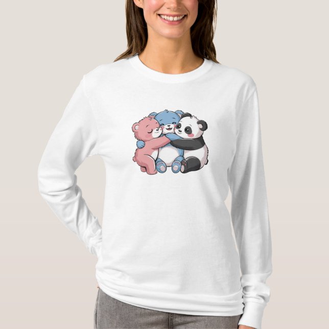 Camiseta Ursos de Teddy Bonitos com Panda (Frente)