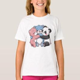 Camiseta Ursos de Teddy Bonitos com Panda