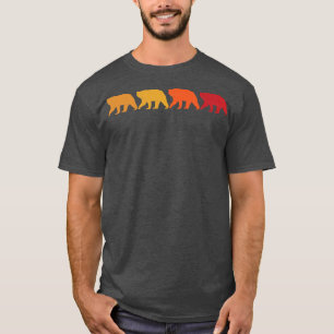 Camiseta Ursos de Vintage Retro Ursos Amante de os animais
