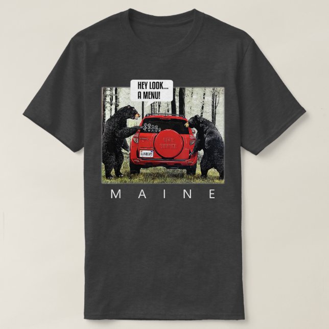 Camiseta Ursos Dizem Que Vejam Um Menu  (Frente do Design)