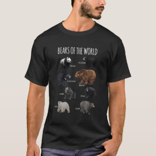 Camiseta Ursos Do Urso Negro Grizzly Polar Do Mundo