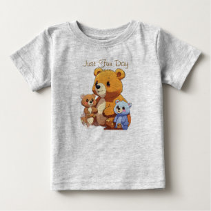 Camiseta Ursos Fofos e Adoráveis – Estilo Adesivo de Desenh