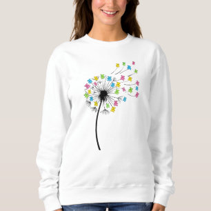 Camiseta Ursos fofos voadores fluxo de dente-de-leão