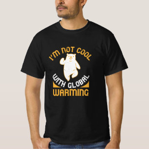 Camiseta Ursos - Não estou legal com o aquecimento global