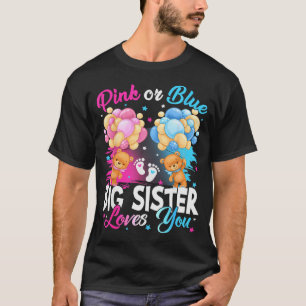 Camiseta Ursos Nk Ou Azul Irmã Mais Velha Ama Você Revelaçã