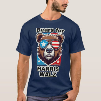 Camiseta Ursos para Harris Walz