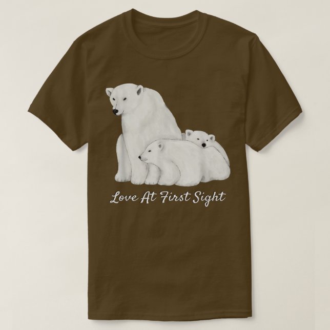 Camiseta Ursos Polares Apaixonados Em Animais Do Círculo Ár (Frente do Design)