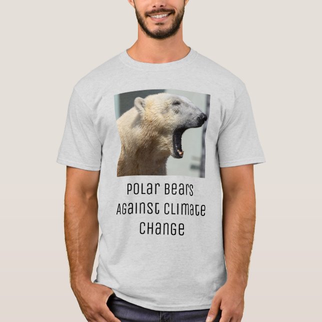 Camiseta Ursos Polares Contra Mudanças Climáticas (Frente)