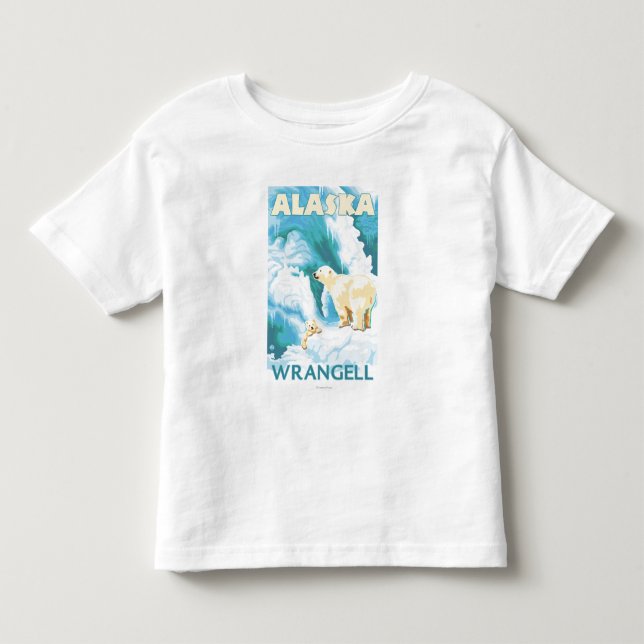 Camiseta Ursos polares & Cub - Wrangell, Alaska (Frente)