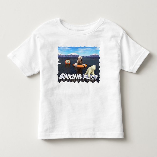 Camiseta Ursos Polares - Descendo Rápido (Frente)