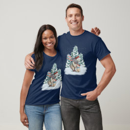Camiseta Ursos Polares em Aquarela Fofos
