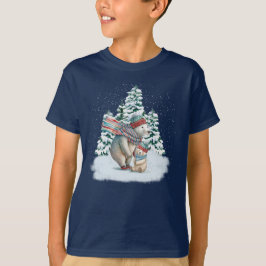 Camiseta Ursos Polares em Aquarela Fofos