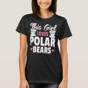 Camiseta Ursos Polares - Esta Menina Adora Ursos Polares