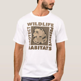 Camiseta Ursos - Proteger os habitats de preservação da vid