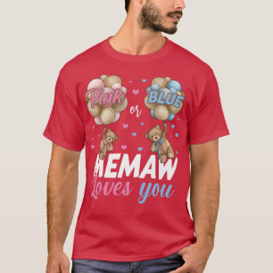 Camiseta Ursos Rosa Ou Blue Memaw Ama Sua Revelação De Gêne