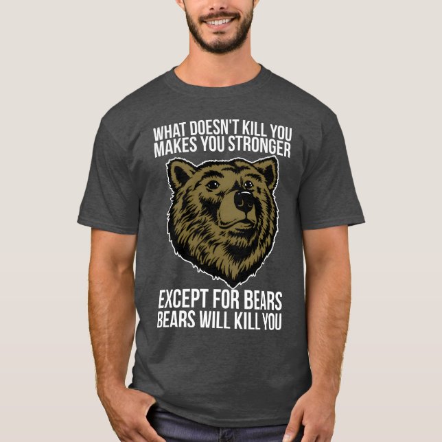 Camiseta Ursos Vão Te Matar engraçado (Frente)