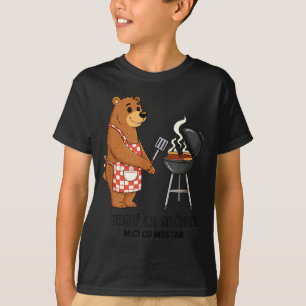 Camiseta Ursu La Gratar Mici cu Mustar Mititei Engraçado
