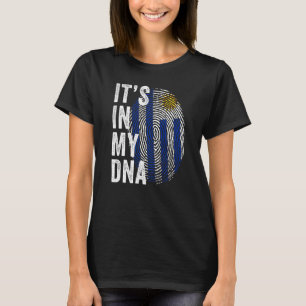 Camiseta Uruguai Está no meu DNA uruguaio Impressão digital