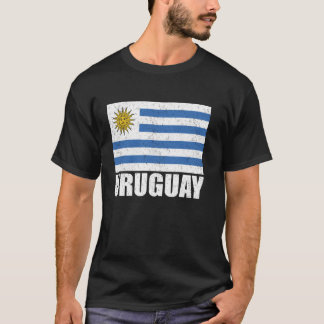 Camiseta Uruguai Flag Grunge Vintage Souvenir Uruguai