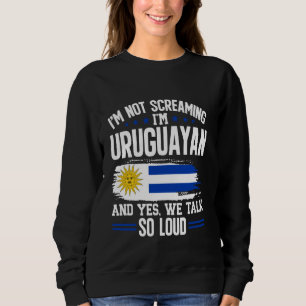 Camiseta Uruguai Flag Não estou gritando Uruguai Uruguai