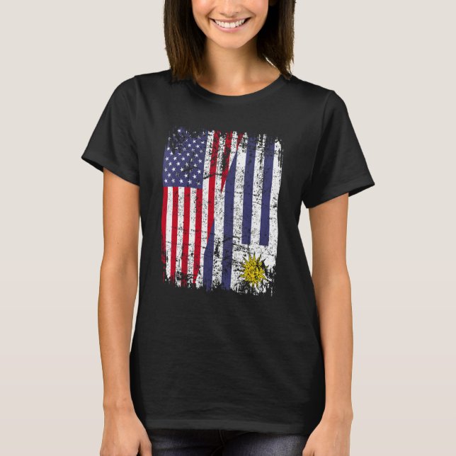 Camiseta URUGUAI ROOTS Half American Flag URUGUAY (Frente)