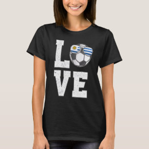 Camiseta Uruguai Soccer Love Uruguai Fan Flag