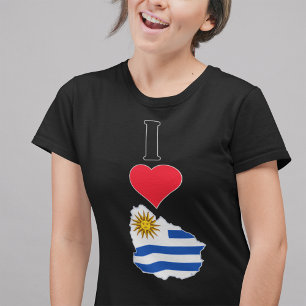 Camiseta Uruguai Vertical I Adoro Mulheres do Mapa da Bande