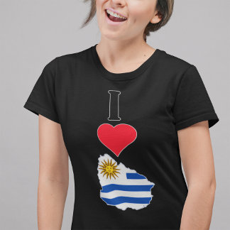 Camiseta Uruguai Vertical I Adoro Mulheres do Mapa da Bande