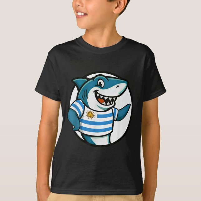 Camiseta Uruguay Flag Shark Funny Uruguayan  (Frente)