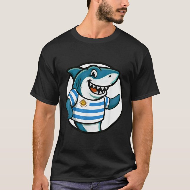Camiseta Uruguay Flag Shark Funny Uruguayan  (Frente)