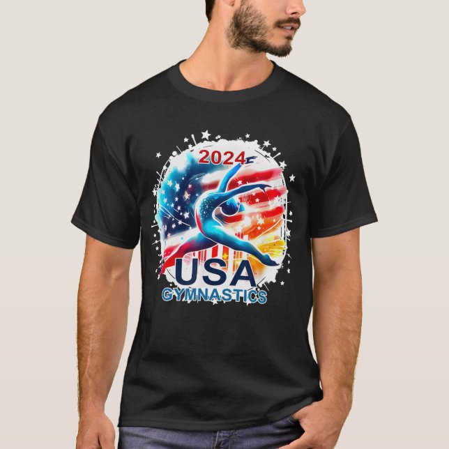 Camiseta US 2024 Games United States Gymnastics America 20 (Frente)