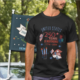 Camiseta US 250th Anniversary Gnome Premium Black 