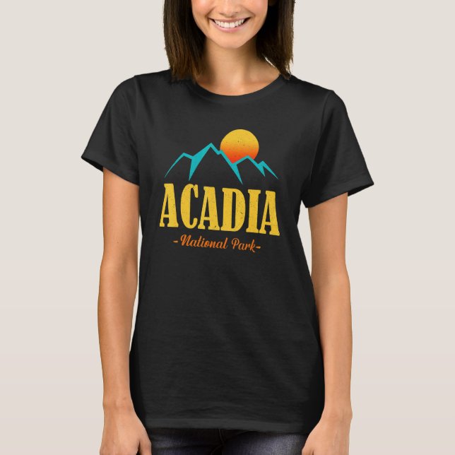 Camiseta US Adventure Vintage Acadia National Park Souvenir (Frente)