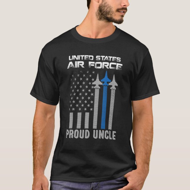 Camiseta Us Air Force Proud Uncle   Proud Air Force Uncle V (Frente)