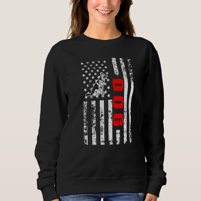Camiseta US American Flag Dog Sports Patriotic Dog Lover Pr (Frente)