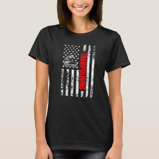 Camiseta US American Flag Gymnastics Sports Patriotic Tramp
