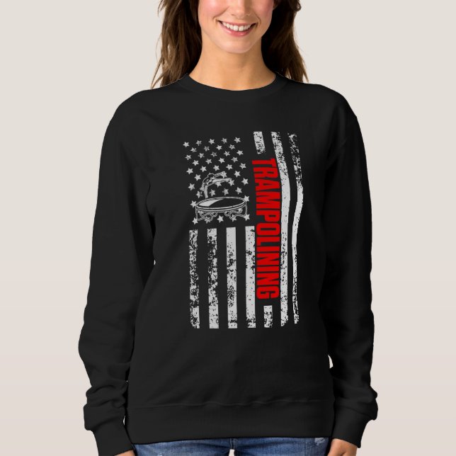 Camiseta US American Flag Gymnastics Sports Patriotic Tramp (Frente)