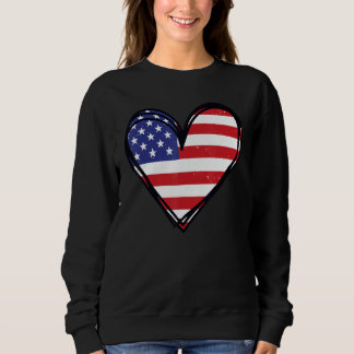 Camiseta US American Flag Heart 4th of July USA Patriotic M