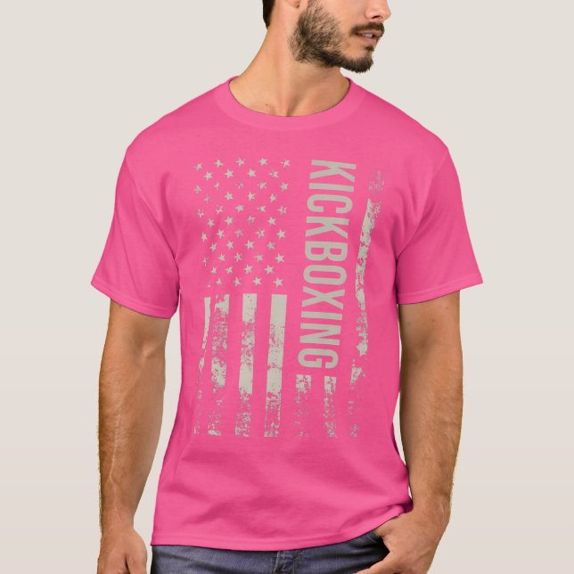Camiseta Us American Flag Kickboxing (Frente)