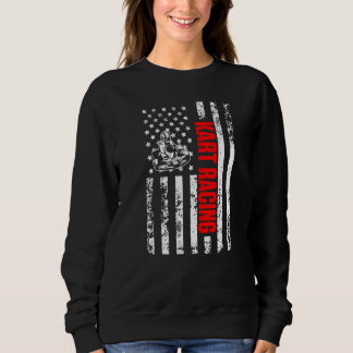 Camiseta US American Flag Sports Patriotic Go Kart Racing P