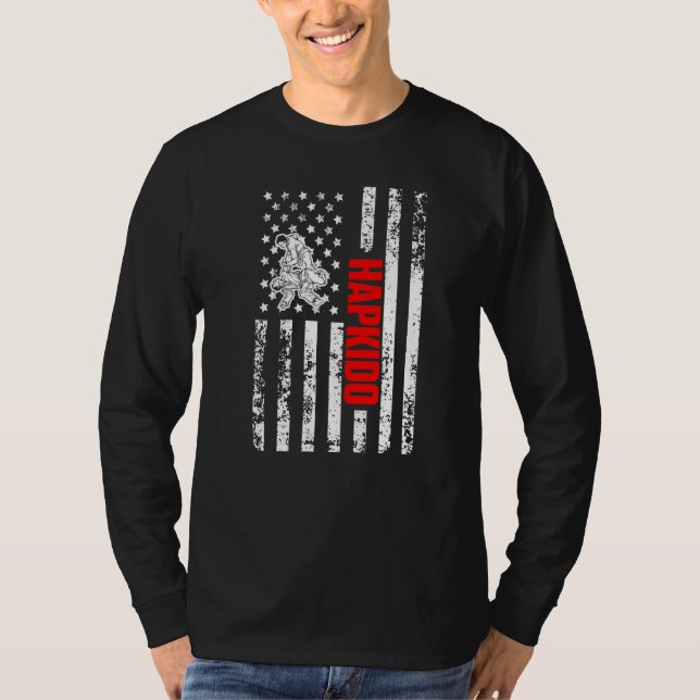 Camiseta US American Flag Sports Patriotic Hapkido Premium (Frente)